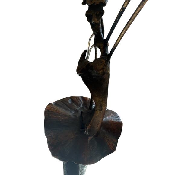 Modernist Brutalist Bronze Ballerina Figurative Sculpture Marble Base - Picture 6 of 9